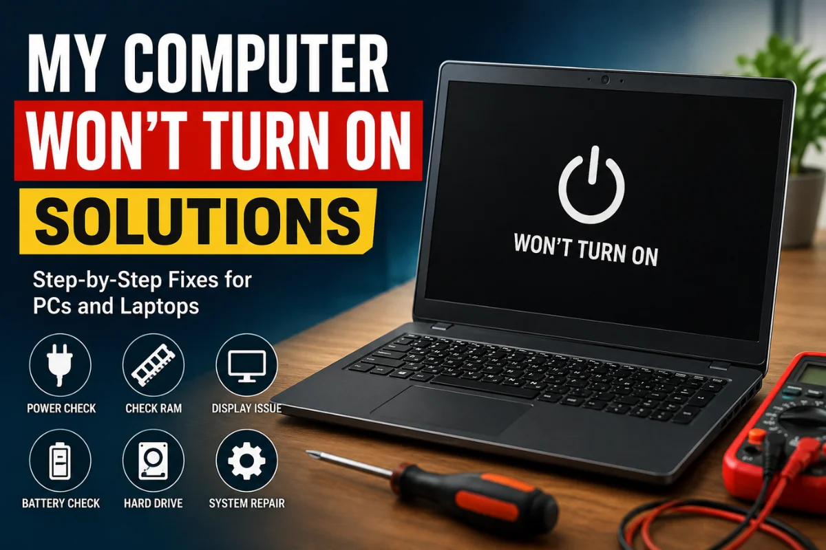 my computer won't turn on solutions