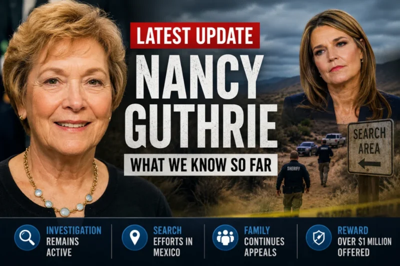Nancy Guthrie Update Today: Latest Developments, Investigation Progress, and What We Know So Far